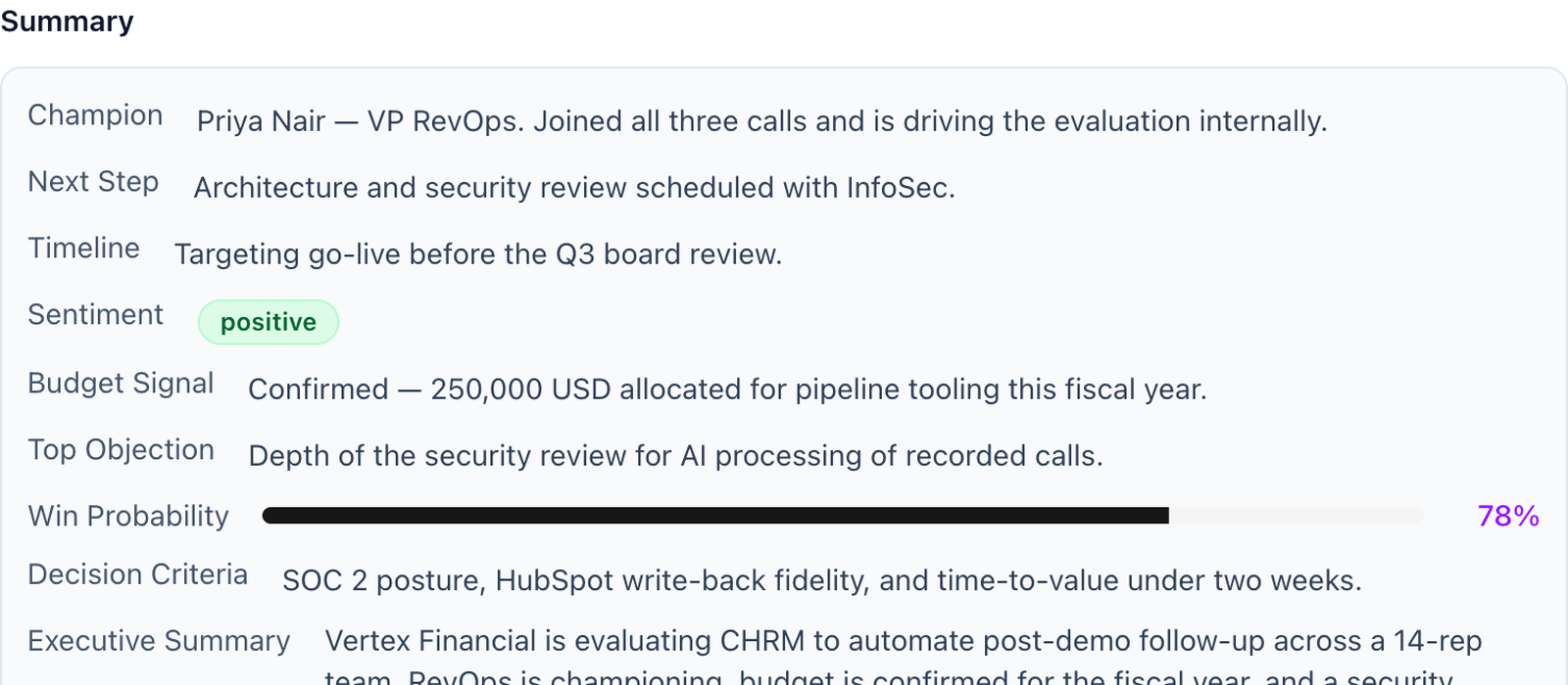 Deal summary · cited